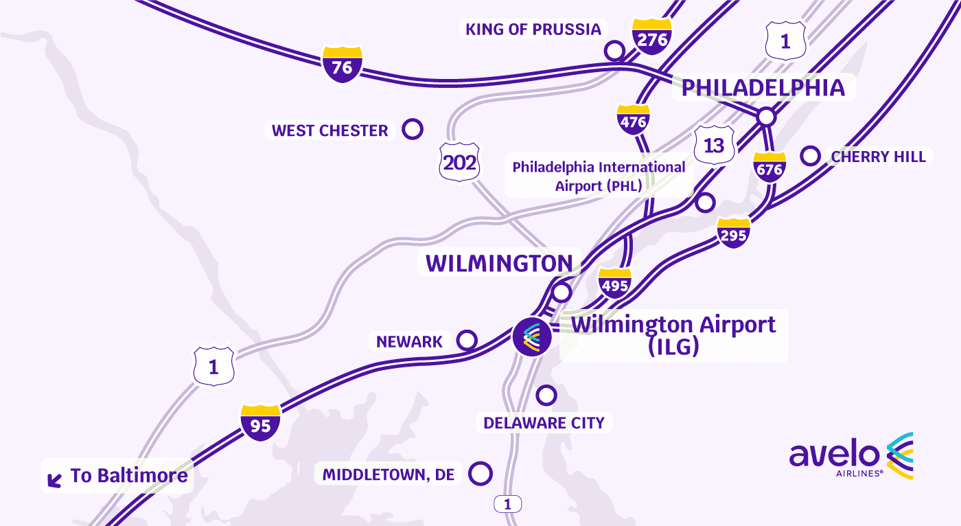 map of Wilmington Airport