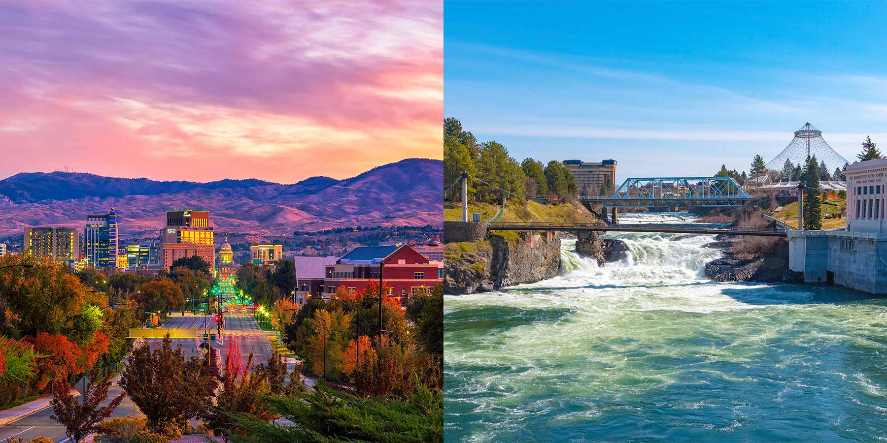 Boise and Spokane