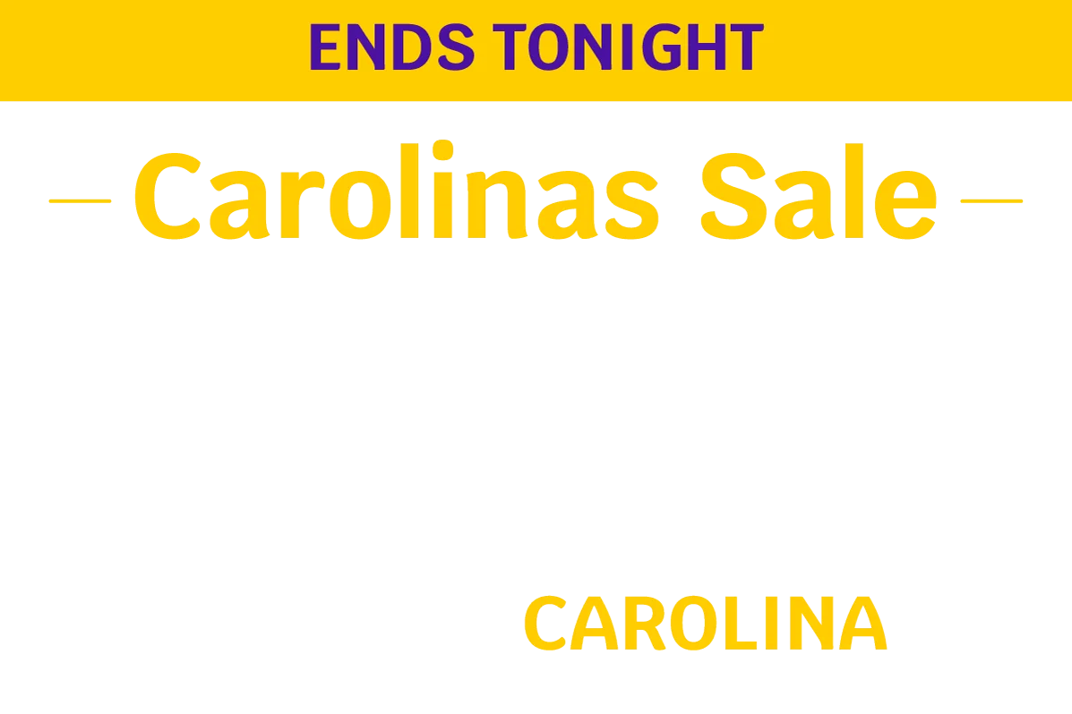 ENDS TONIGHT - Carolinas Sale - Bring one (or more) friends and save 50% OFF round trip base fares** on select flights between 8/1-12/7 to/from North & South Carolina - Use promo code CAROLINA