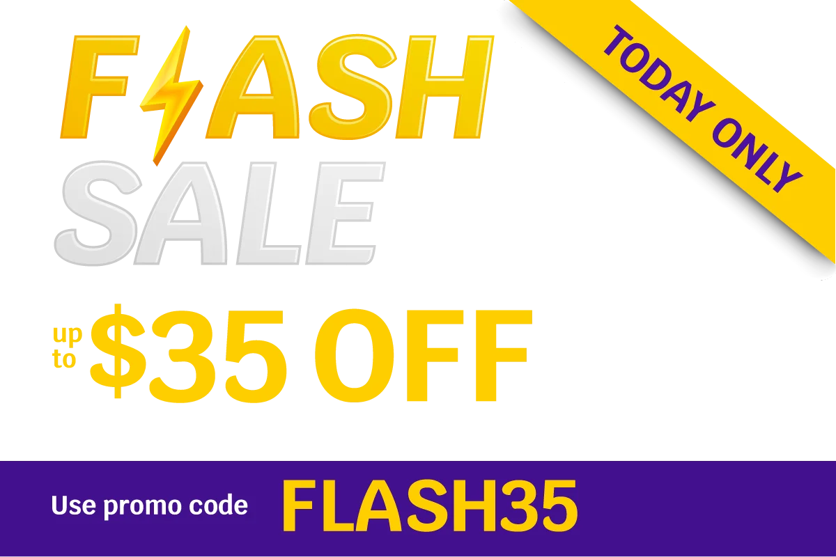 TODAY ONLY - FLASH SALE - Up to $35 OFF round trip base fares** on select flights between 8/13-9/30 - Use promo code FLASH35