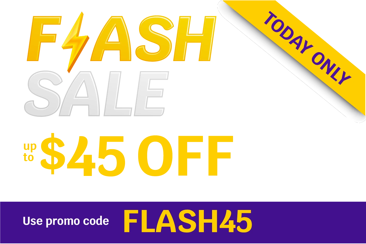 24 HOURS ONLY - FLASH SALE - Up to $45 OFF round trip base fares** on select flights between 10/1-11/17 - Use promo code FLASH45